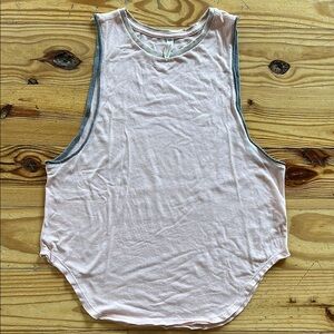 Free People Cream Gray Sleeveless Muscle Tee